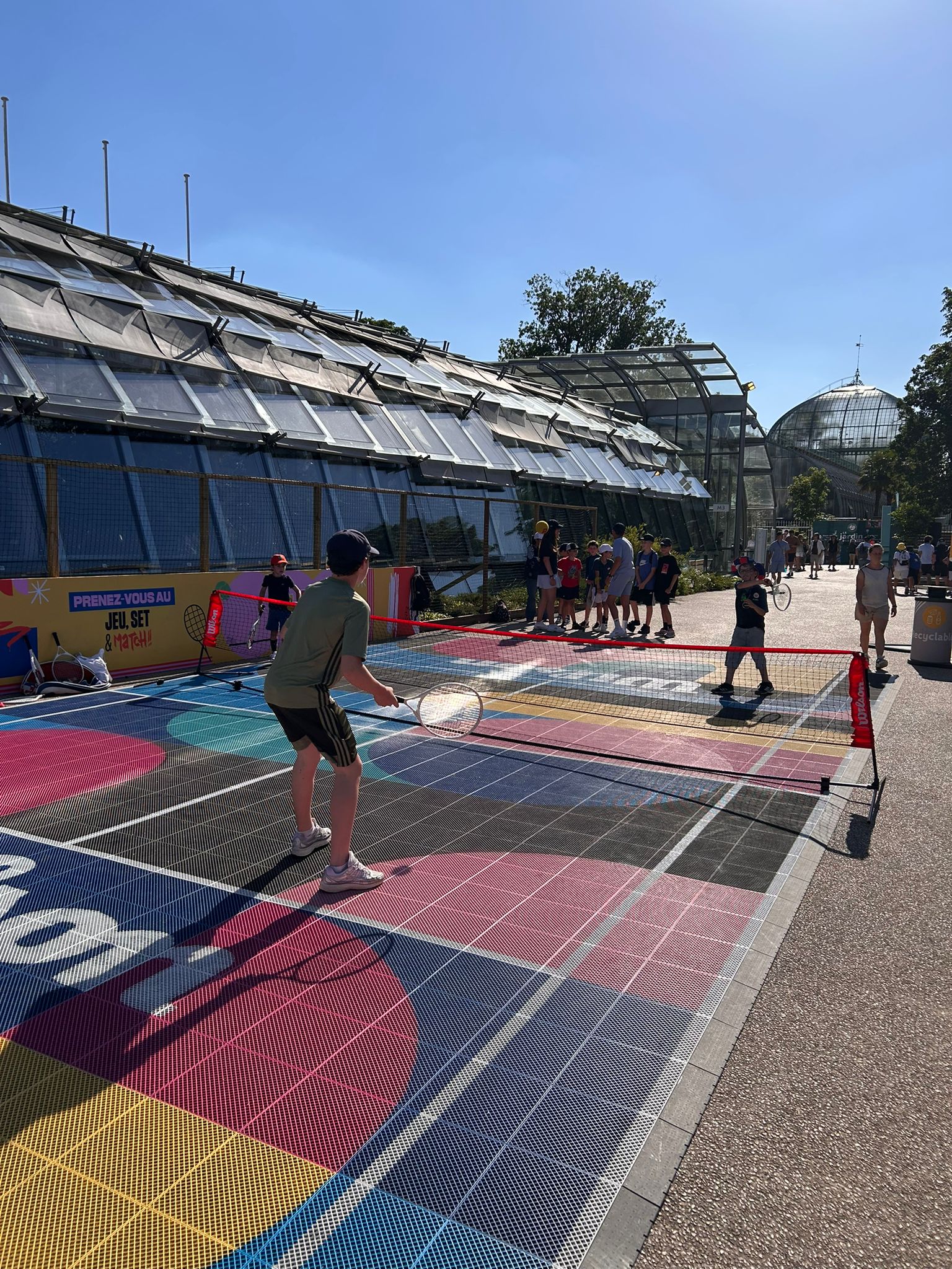 Animation tennis à Roland-Garros