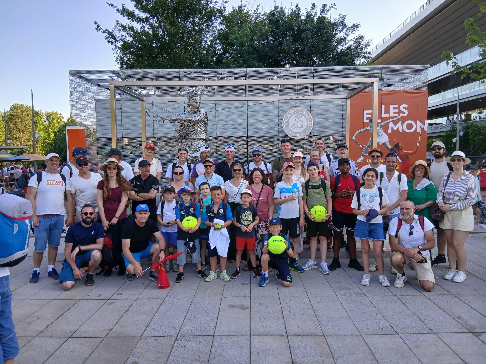 Sortie du club à Roland-Garros